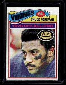 lot 265 image: Chuck Foreman 1977 Topps #500 Vintage Minnesota Vikings Football Card