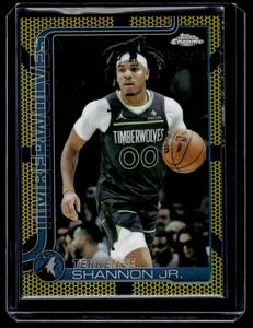 lot 271 image: Terrence Shannon Jr. 275 2025 Topps Chrome #197 Numbered 196275 Minnesota Timberwolves Baseball Card