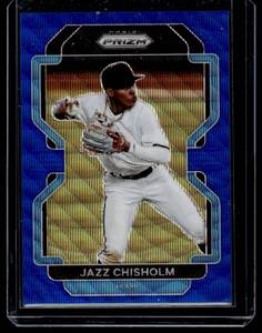 lot 272 image: Jazz Chisholm 60 Blue Wave Prizm 2022 Prizm #256 Numbered 3960 Baseball Card