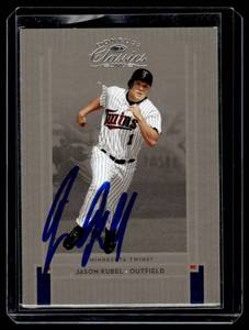 lot 274 image: Jason Kubel On-Card Auto 2005 Donruss Classics #100 Minnesota Twins Baseball Card