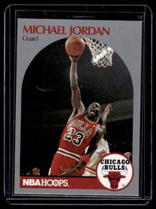 lot 275 image: Michael Jordan 1990 NBA Hoops #65 Basketball Card