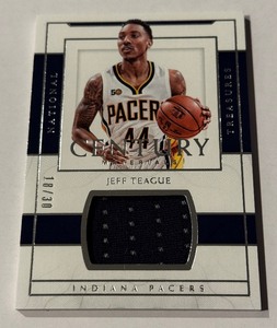 lot 29A image: Jeff Teague 30 National Trasures Game-Worn Patch 2016-17 Century Materials #42 Numbered 1830 Basketball Card