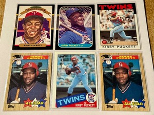lot 61A image: Kirby Puckett Lot w Rookie Card Minnesota Twins Baseball