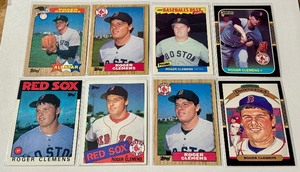 lot 62A image: Roger Clemens Baseball Card Lot w Rookie Card