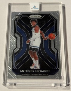 lot 17A image: Anthony Edwards RC Silver Prizm 2020-21 #258 Rookie Minnesota Timberwolves Basketball Card