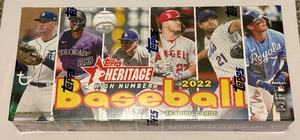 lot 5A image: 2022 Topps Heritage Baseball High Number Series 24 Pack Box - NewSealed