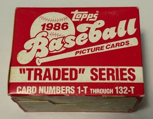 lot 10A image: 1986 Topps Traded Baseball Complete Set - NewSealed - Bonds, Bo Jackson, Canseco Rookies
