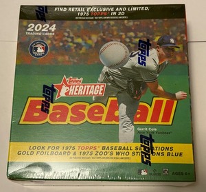 lot 12A image: 2024 Topps Heritage Baseball Mega Box - 15 Packs - NewSealed