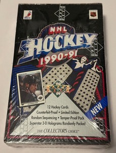 lot 84A image: 1990-91 NHL Upper Deck Hockey NewSealed 36 Pack Card Box