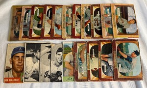 lot 86A image: 1950s Baseball Lot - 20 Cards - Low Grade Vintage