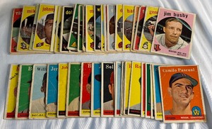 lot 89A image: 1958 and 1959 Topps 50 Card Vintage Baseball Lot - Lower Grade