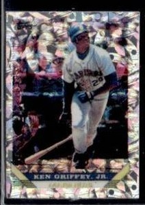 lot 53A image: Ken Griffey Jr. Micro Prism 1993 Topps #179 Baseball Card