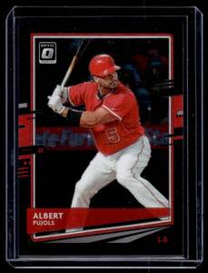 lot 58A image: Alburt Pujols 125 Black Refractor 2020 Donruss Optic #195 Numbered 51125 Baseball Card