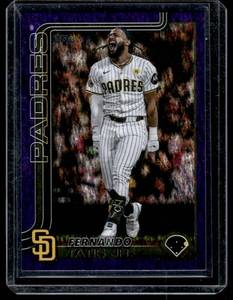 lot 59A image: Fernando Tatis Jr. 250 Purple Shimmer 2025 Topps #600 Numbered 211250 baseball Card