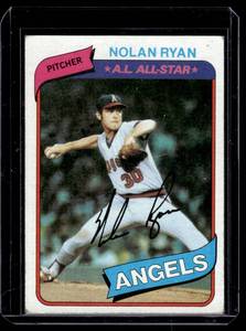lot 66A image: Nolan Ryan 1980 Topps #580 Vintage Baseball Card