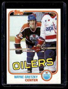 lot 100A image: Wayne Gretzky 3rd Year 1981 Topps #16 Vintage Hockey Card