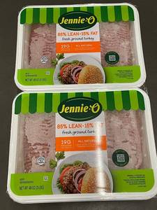lot 98 image: K - Jennie-O Ground Turkey - 85% Lean 15% Fat - Fresh Ground Turkey 48 oz (3 lb) Each - 2-Pack