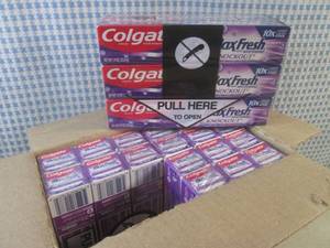 lot 54 image: (EC1) 24 Travel Size Colgate Max Fr...