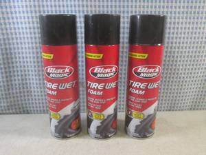 lot 114 image: (G-1) 3 Cans of Black Magic Tire We...