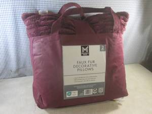 lot 151 image: (EW6) 2-Pack of Faux Fur Decorative...