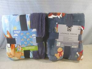 lot 154 image: (F-0) 2 New Throw Blankets...
