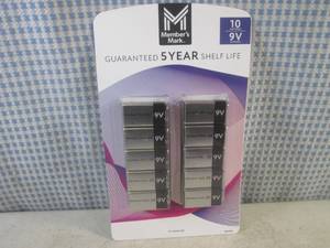 lot 159 image: (FS) 10-Pack of 9V Batteries Exp. 1...