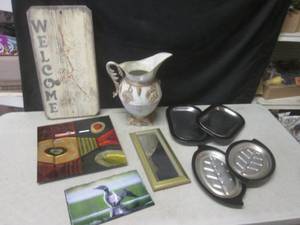 lot 196 image: (G-1) Assorted Decor and Vintage St...