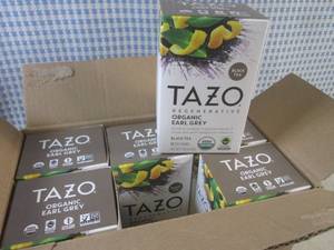 lot 483 image: (B-1) 6 Boxes of Tazo Organic Earl ...