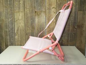 lot 58 image: Outdoor Portable Beach Sand Chair Pink - Sun Squad