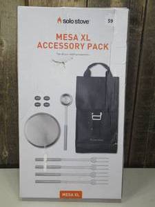 lot 59 image: Solo Stove 10 pc Mesa XL Tabletop Firepit Tool Kit Stainless Steel Finish