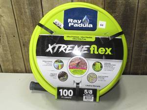 lot 63 image: Ray Padula 100 XtremeFlex Hybrid Polymer Garden Hose YellowBlack