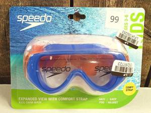 lot 26 image: Speedo Kids Swim Mask with Fabric Strap - BlueCoral Ages 3-6