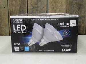lot 70 image: Feit Electric PAR38 LED Spot Bright White (set of 3)