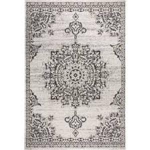 lot 74 image: 311 x 52 Country Azalea IndoorOutdoor Rug GrayBlack - Nicole Miller