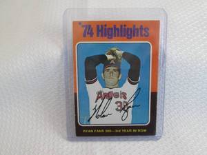 lot 3 image: 1975 Topps Nolan Ryan Highlights Ca...