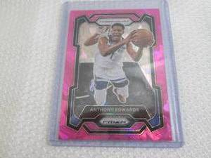lot 12 image: 2023-24 Prizm Anthony Edwards Pink ...