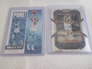 lot 45 image: Prizm & Hoops Stephen Curry Cards...