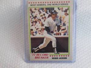 lot 57 image: 1978 Topps Reggie Jackson Record Br...