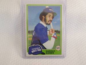 lot 98 image: 1981 Topps Harold Baines Rookie Car...