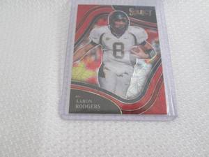 lot 111 image: 2022 Select Aaron Rodgers Red Prizm...