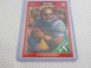 lot 112 image: 1989 ProSet Troy Aikman Rookie Card...