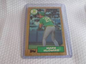 lot 134 image: 1987 Topps Mark McGwire Card...