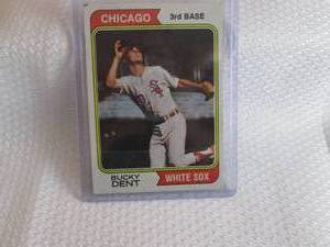 lot 139 image: 1974 Topps Bucky Dent Card...