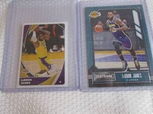 lot 144 image: 2020-21 Playbook & Panini LeBron Ja...