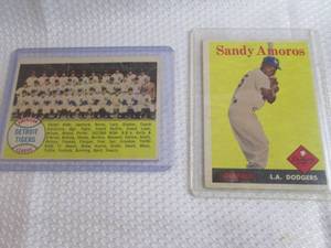 lot 153 image: 1958 Topps Sandy Amoros & Tigers Te...