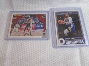 lot 165 image: Hoops & Donruss Stephen Curry Cards...
