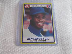 lot 179 image: 1991 Post Ken Griffey JR Card...