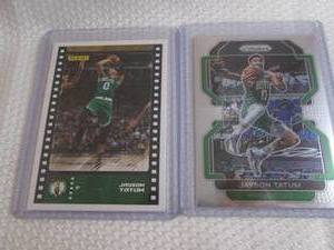 lot 184 image: 2021-22 Prizm & Panini Jayson Tatum...