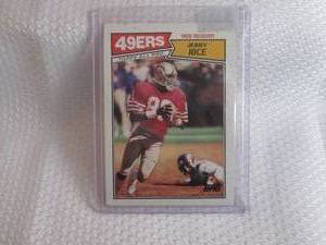 lot 197 image: 1987 Topps Jerry Rice Card...