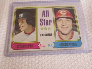 lot 206 image: 1973 Topps Fisk & Bench Allstar Car...